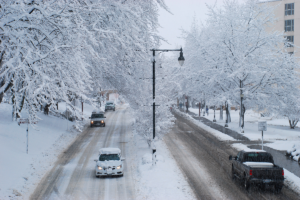 Snow and icy road 